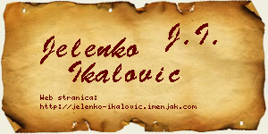 Jelenko Ikalović vizit kartica